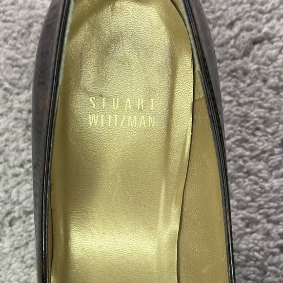 Stuart Weitzman Tiger Eye/Animal Print Heels Size 8.5 - Picture 3 of 8